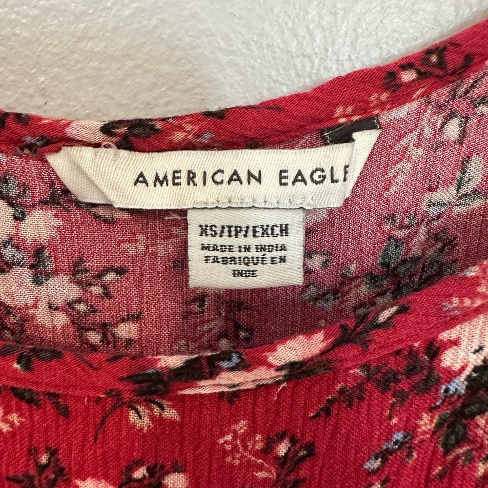 American Eagle Outfitters Women's Red Floral dress
